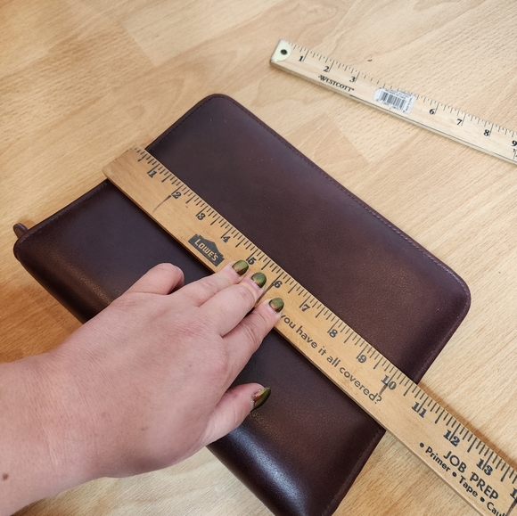 Day Timer Brown Leather Zipper Planner 7 Ring - Picture 9 of 16